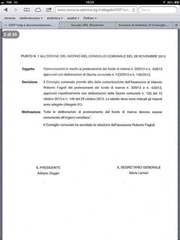 punto1: prelevamento dai fondi di riserva #opendalmine http://t.co/VpdH16G6Xr